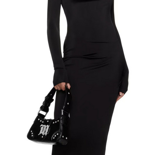 Сумка MISBHV Black Leather Studded Small Bag 241937F048026