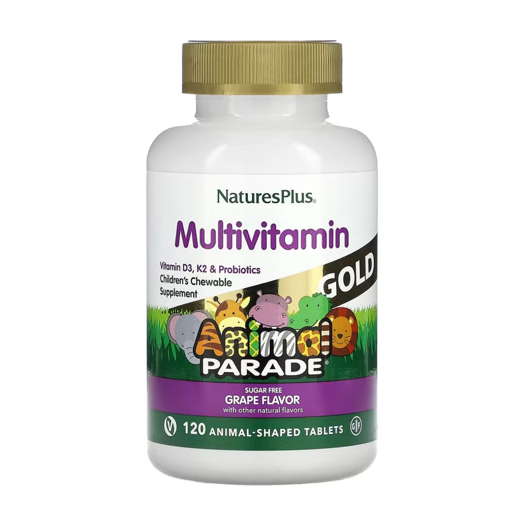 Таблетки Nature's Plus Animal Parade Gold - 120 tabs Grape 2023-10-4407