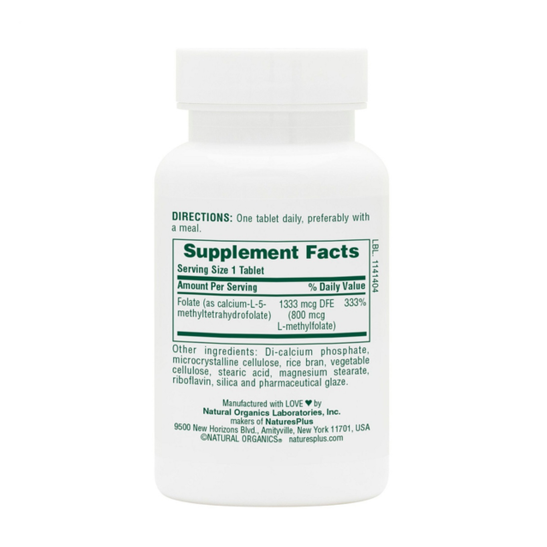 Таблетки Nature's Plus Folic Acid 800mcg - 90 tabs 2023-10-3227
