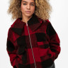 Куртка ONLBROOKLYN L/S CROP CHECK JACKET PNT 15243803-Barbados Cherry-Checks:W. BLACK CHECK ONLY L Ч 15243803-BARBADOS CHERRY-