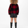 Куртка ONLBROOKLYN L/S CROP CHECK JACKET PNT 15243803-Barbados Cherry-Checks:W. BLACK CHECK ONLY L Ч 15243803-BARBADOS CHERRY-