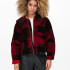 Куртка ONLBROOKLYN L/S CROP CHECK JACKET PNT 15243803-Barbados Cherry-Checks:W. BLACK CHECK ONLY L Ч 15243803-Barbados Cherry-