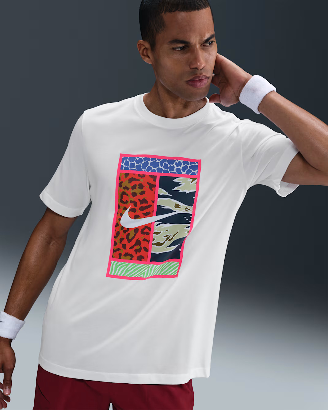 Футболка чоловіча Nike Nkct Court White HV1715-100