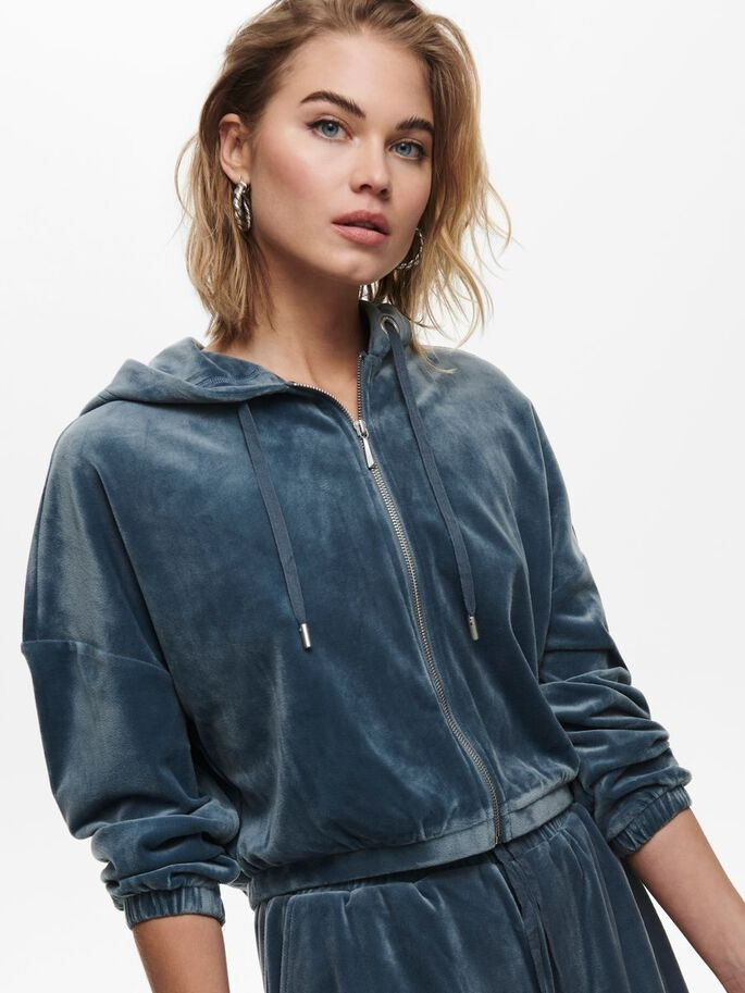 Худі ONLLAYA L/S ZIP HOOD 15231363 Blue Mirage ONLY L Синій 15231363BlueMirage