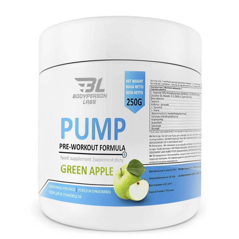 Порошок Pre-Workout Formula - 250g Green apple 100-27-8925852-20