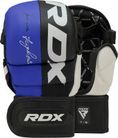 Рукавиці тренувальні RDX GRAPPLING GLOVES REX T6 PLUS чорний, синій, білий XL (GGR-T6U) GGR-T6U