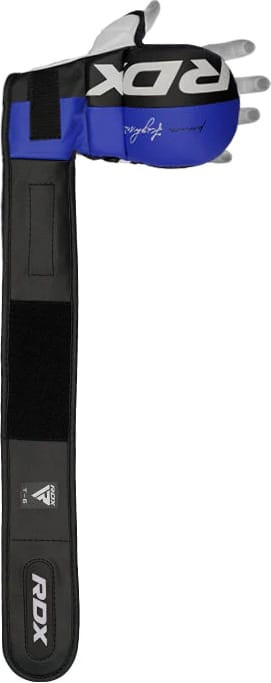 Рукавиці тренувальні RDX GRAPPLING GLOVES REX T6 PLUS чорний, синій, білий XL (GGR-T6U) GGR-T6U