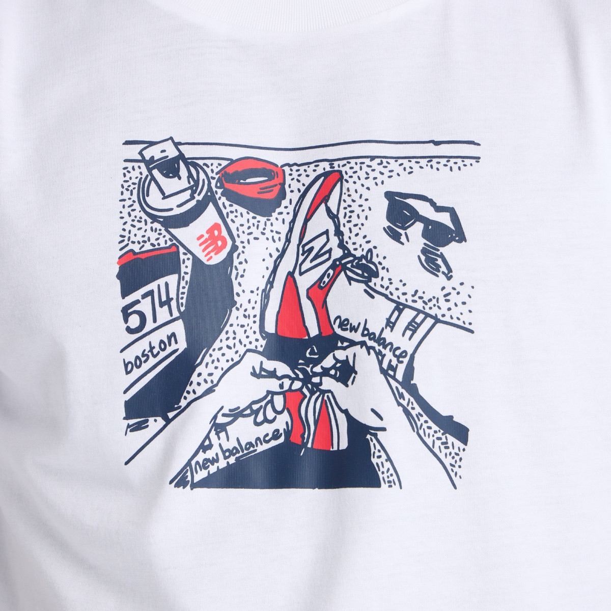 Футболка Break MT61L3FMWT New Balance M Білий MT61L3FMWT