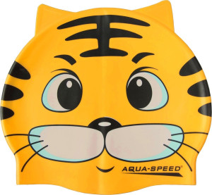 Шапочка для плавання Aqua Speed ZOO CAT 5529 жовтий кіт Діт OSFM 115-cat