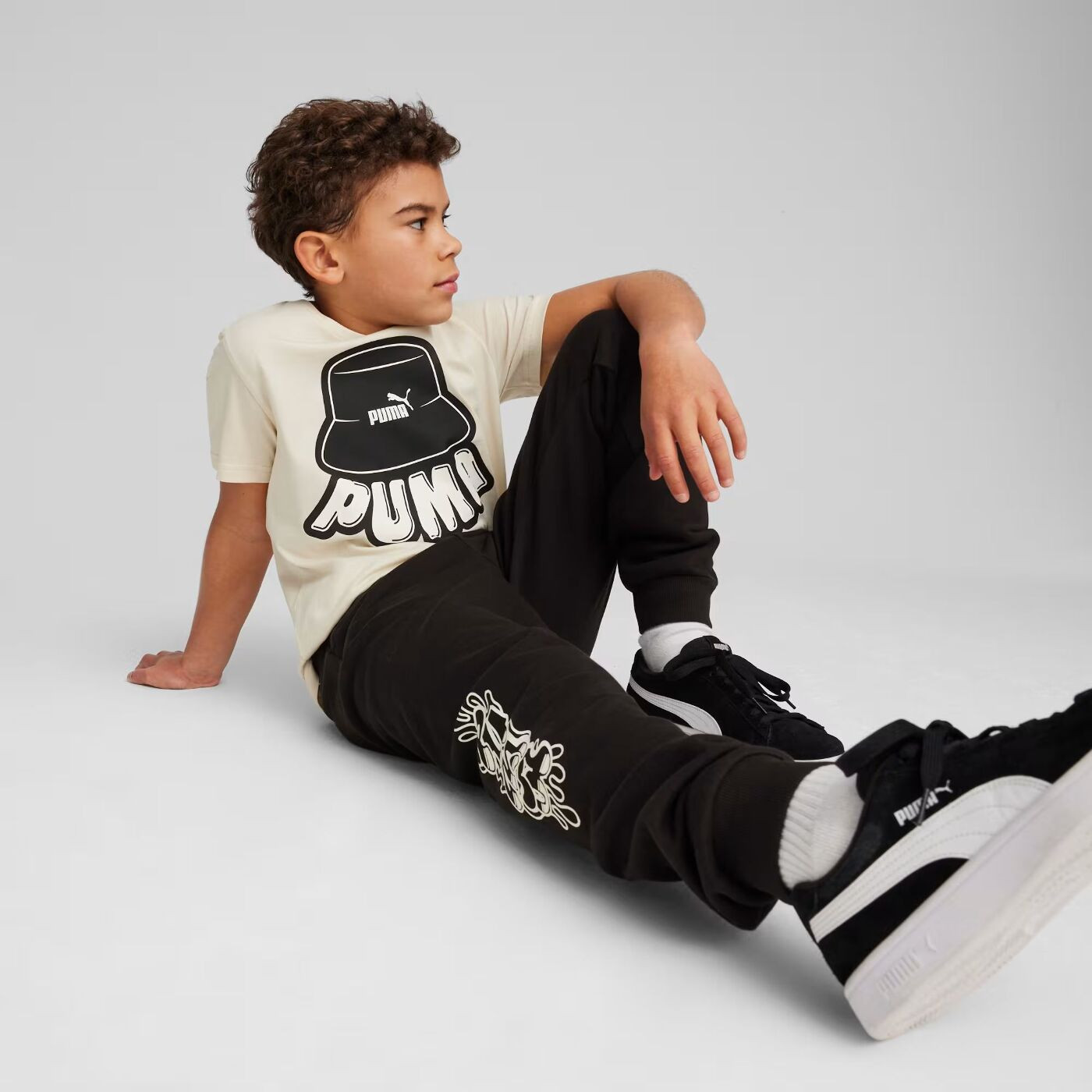 Футболка дитяча Puma Ess+ Mid 90S Youth Graphic Tee Beige 679720-87