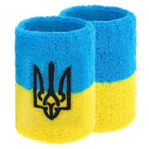 Напульсник спортивний махровий Герб України жовто-блакитний BC-9280-YBL BC-9280-YBL