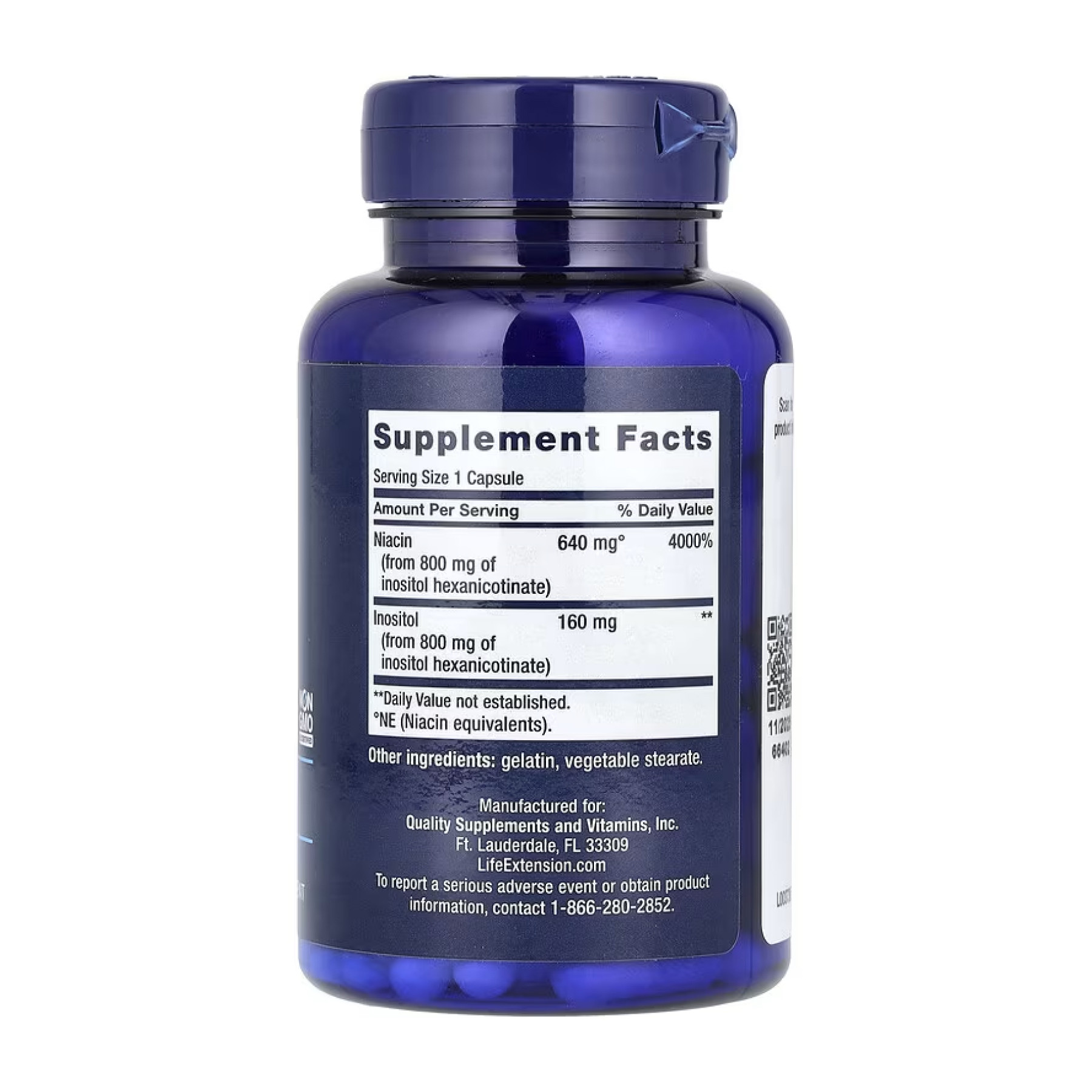 Капсули Life Extension No Flush Niacin 640 mg - 100 caps 2023-10-5197