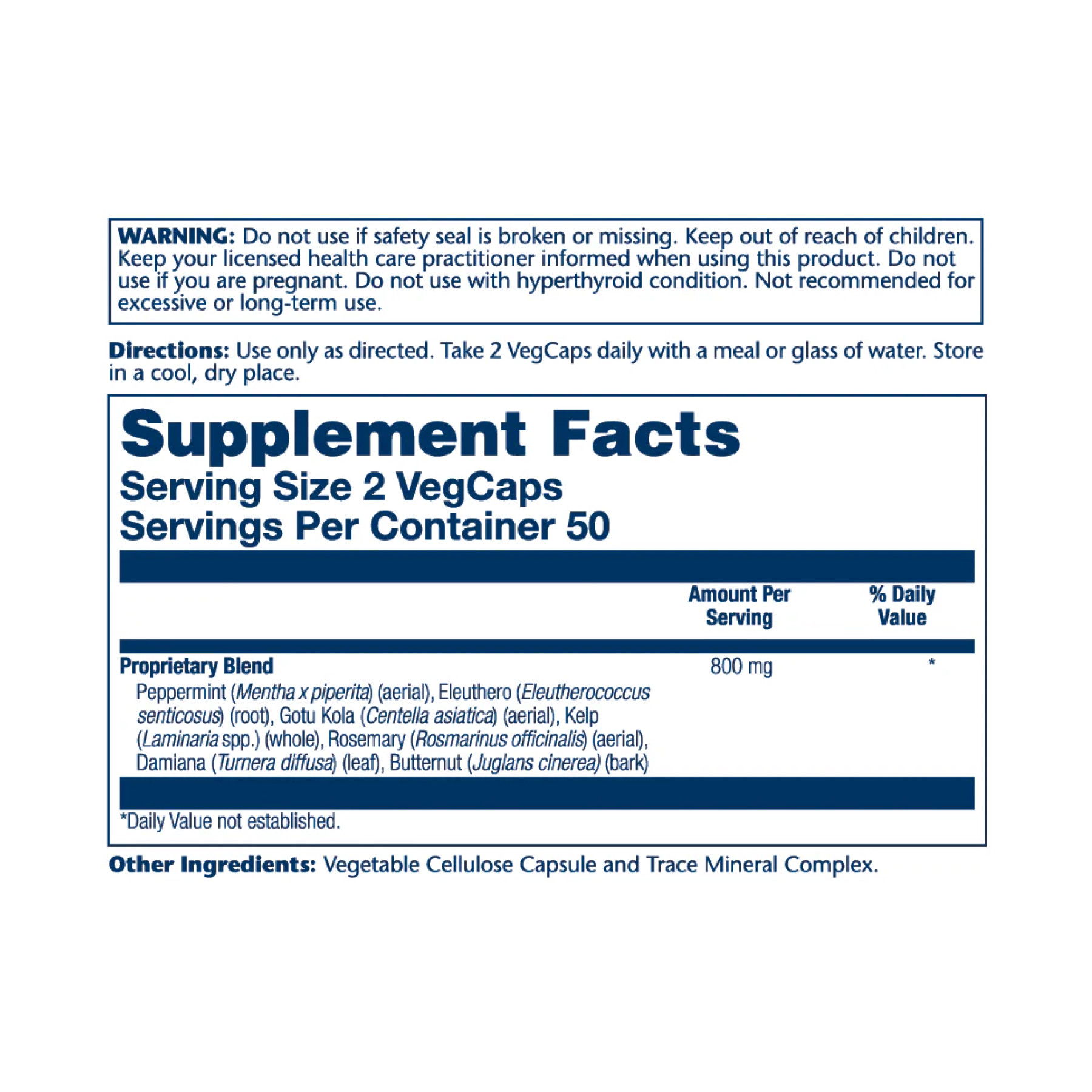 Капсули Solaray Memory Blend SP-30 - 100 vcaps 2023-10-4423