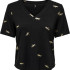 Футболка ONLFLORA S/S FOIL TOP JRS 15273576-Black-Detail:Gun metal foil ONLY L Чорний 15273576-BLACK-DETAIL:GUN