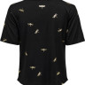 Футболка ONLFLORA S/S FOIL TOP JRS 15273576-Black-Detail:Gun metal foil ONLY L Чорний 15273576-BLACK-DETAIL:GUN