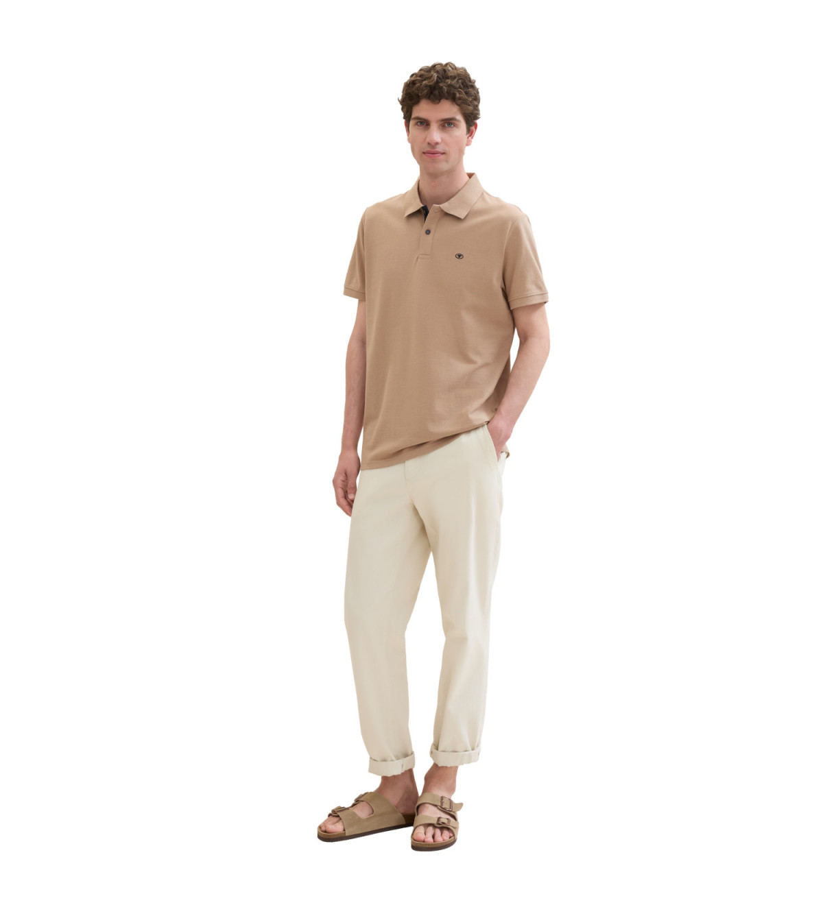 Поло Basic Polo Shirt 1031006ХХ31089 Tom Tailor L Світло-коричневий 1031006ХХ31089