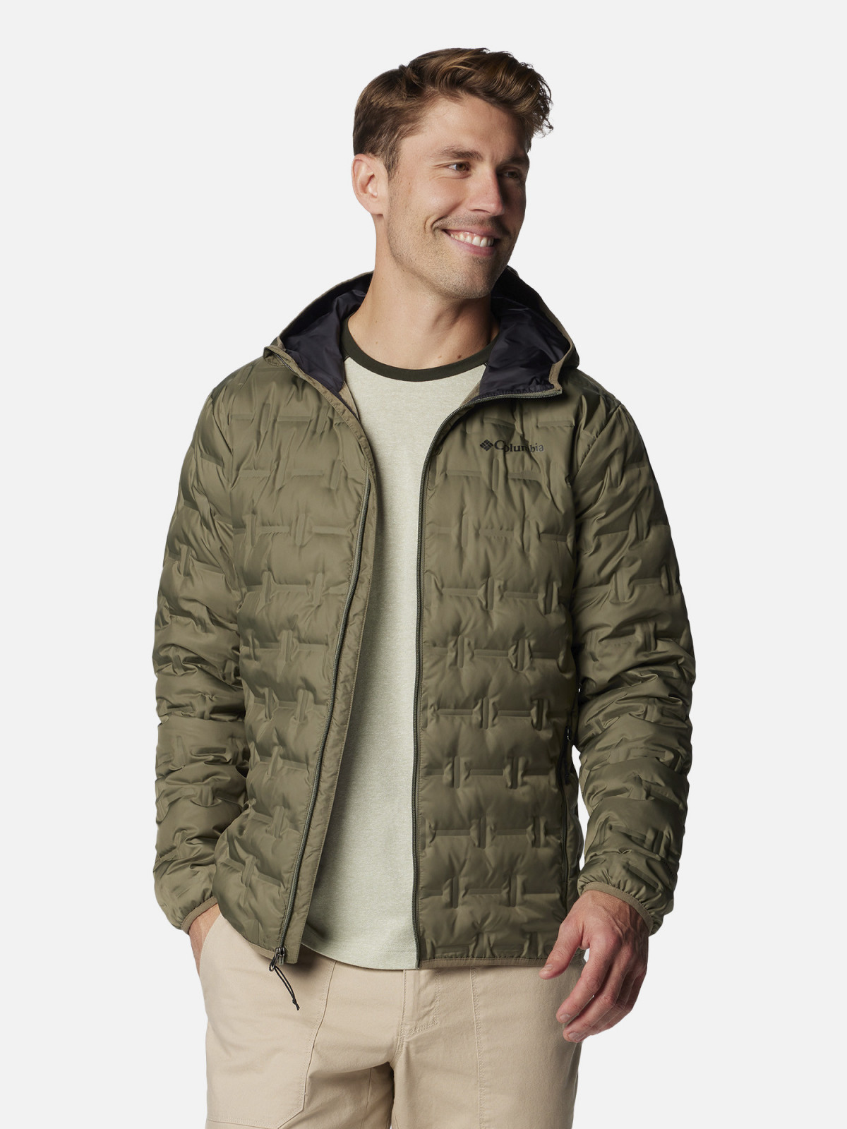 Куртка пухова Delta Ridge™ II Down Hooded Jacket 2086221CLB-397 Columbia S Хакі 2086221CLB-397