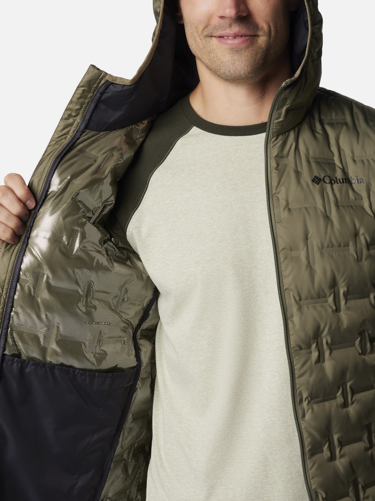 Куртка пухова Delta Ridge™ II Down Hooded Jacket 2086221CLB-397 Columbia S Хакі 2086221CLB-397