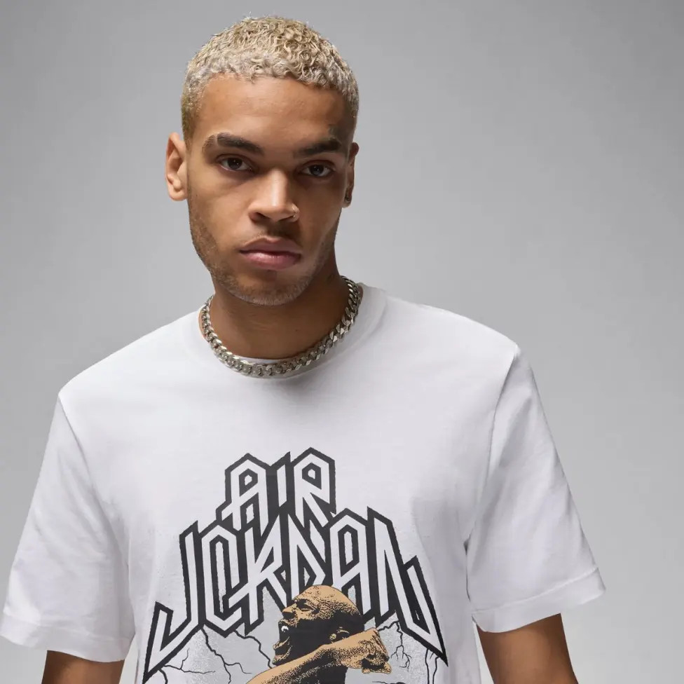 Футболка чоловіча Air Jordan Sport Dri-Fit Graphic T-Shirt White FN6016-100