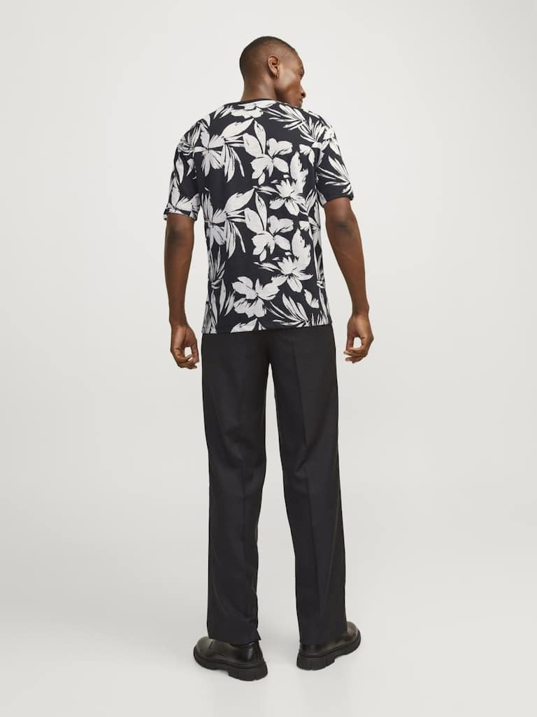 Футболка Jack & Jones JJEJEFF AOP TEE SS SN 12249329-Black