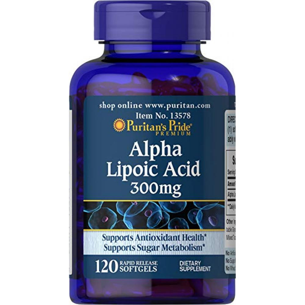 Капсули Alpha Lipoic Acid 300mg - 60caps 100-89-9189556-20