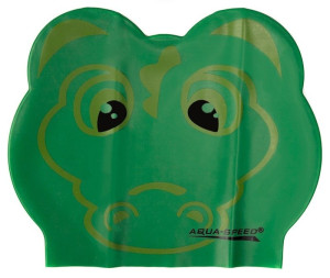 Шапочка для плавання Aqua Speed ZOO CROCODILE LATEX 5713 зелений крокодил Діт OSFM 116-crocodile