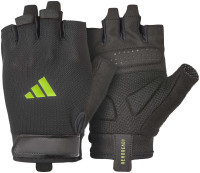 Рукавиці для тренінгу Adidas Essential Training Gloves чорний, зелений Уні XS ADGB-15000GN