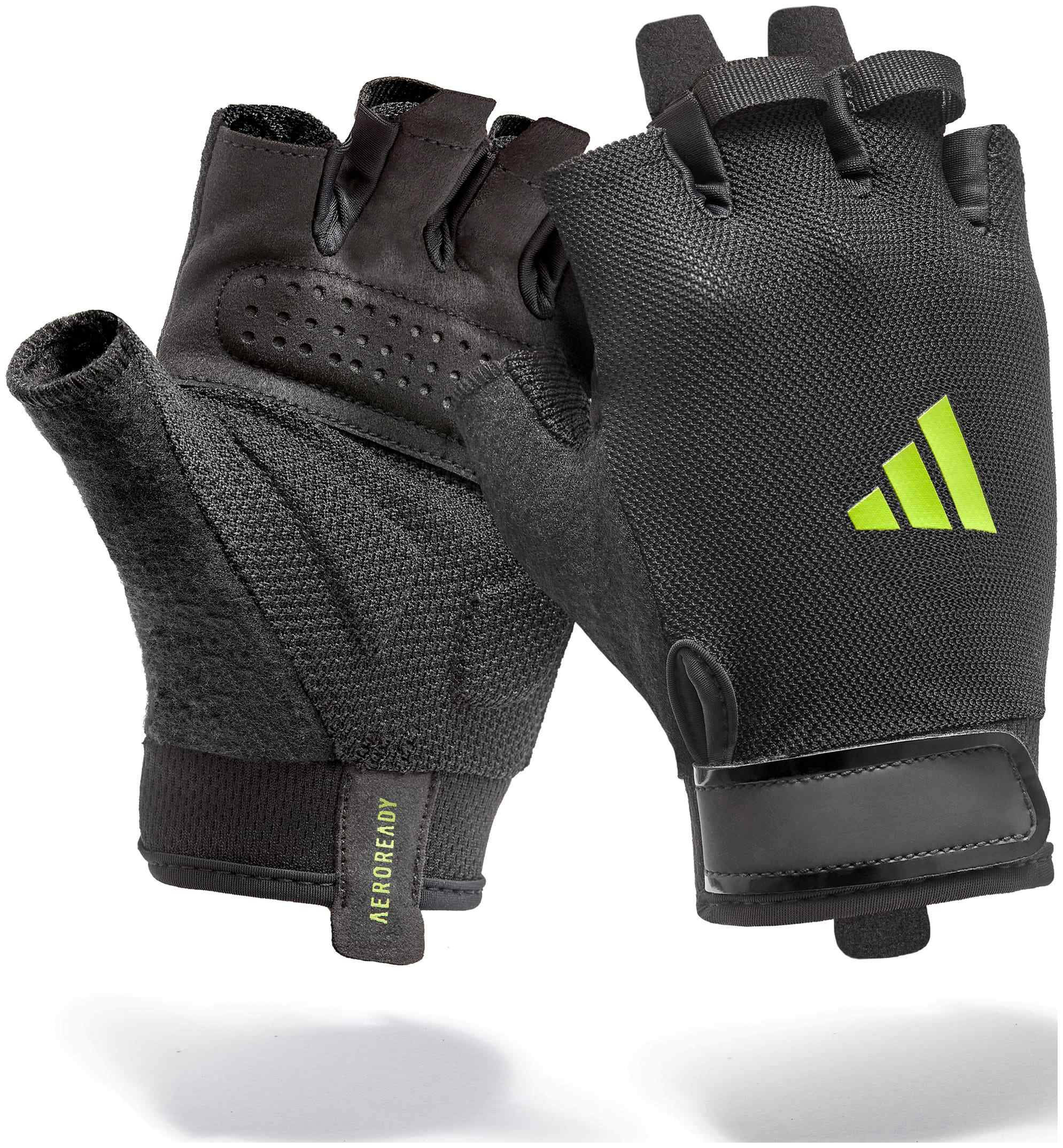 Рукавиці для тренінгу Adidas Essential Training Gloves чорний, зелений Уні XS ADGB-15000GN