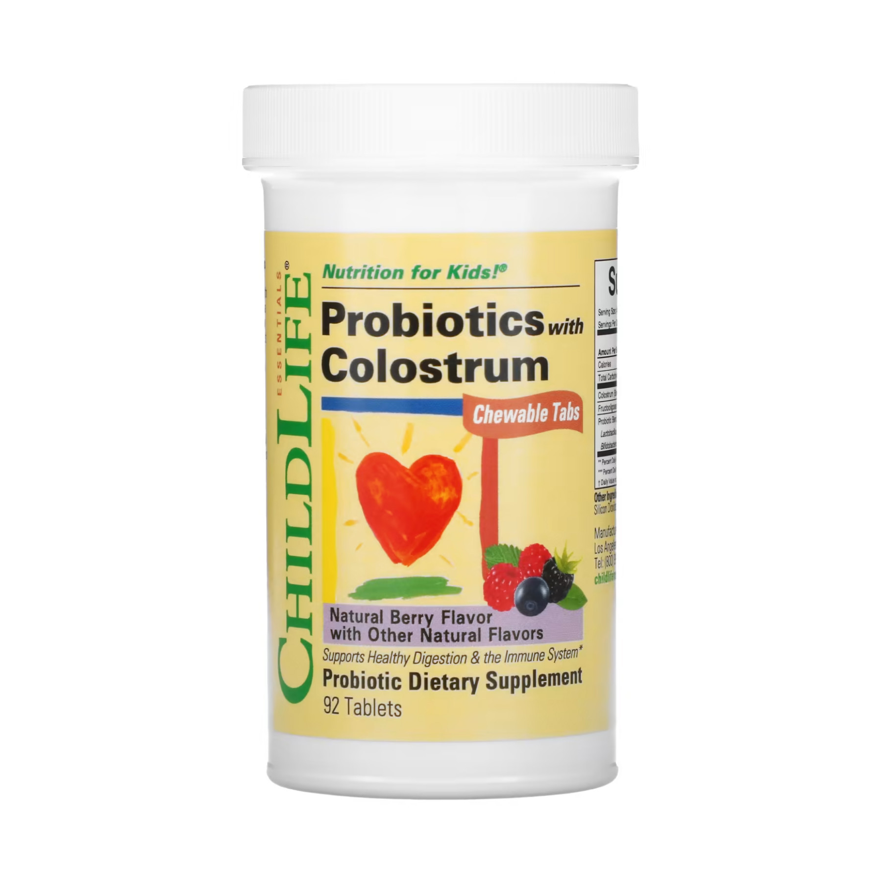 Таблетки ChildLife Essentials Probiotics with Colostrum Chewable - 90 tabs Natural Berry 2023-10-3471