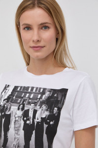 Футболка ONLFRIENDS S/S T-SHIRT NN 15255588-White-Print:BLACK/WHITE PRINT ONLY M Білий 15255588-WHITE-PRINT:BLAC