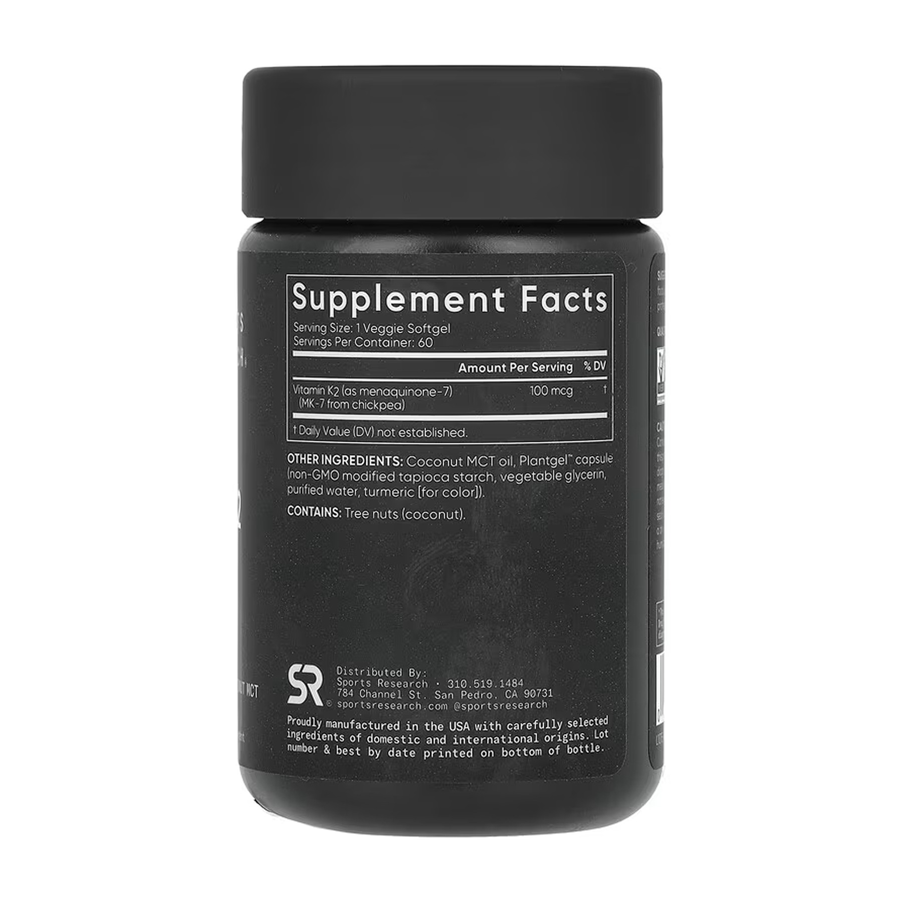 Софт гелеві капсули Sport Research Vitamin K2 100mcg - 60 veggie softgels 2023-10-6171