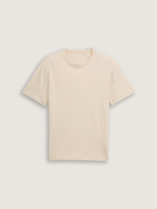 Футболка Basic cotton T-shirt 1045627-10336 Tom Tailor L Бежевий 1045627-10336