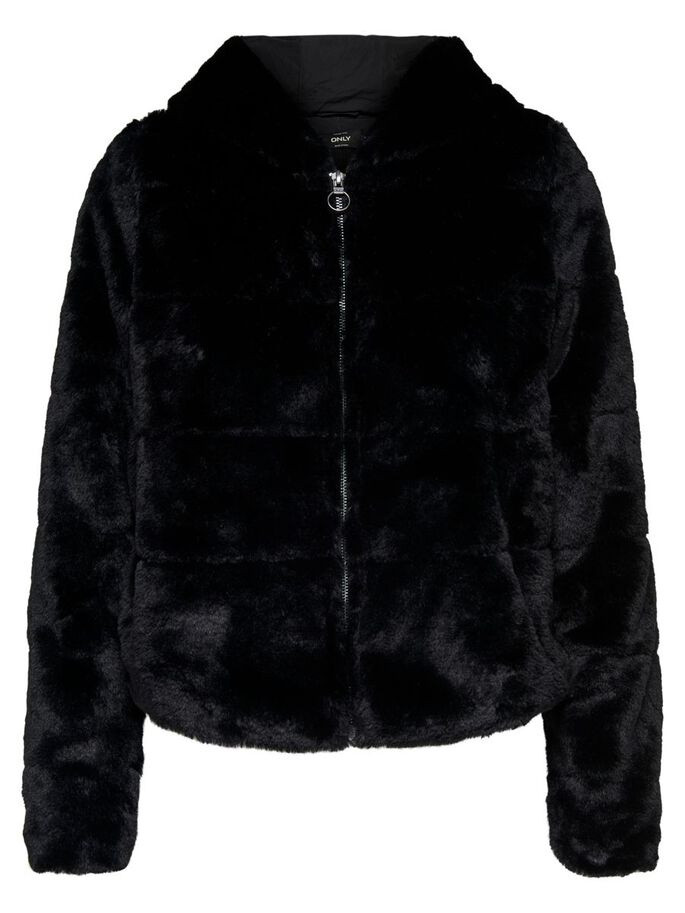 Куртка ONLCHRIS FUR HOODED JACKET CC OTW 15156560-Black ONLY M Чорний 15156560-Black