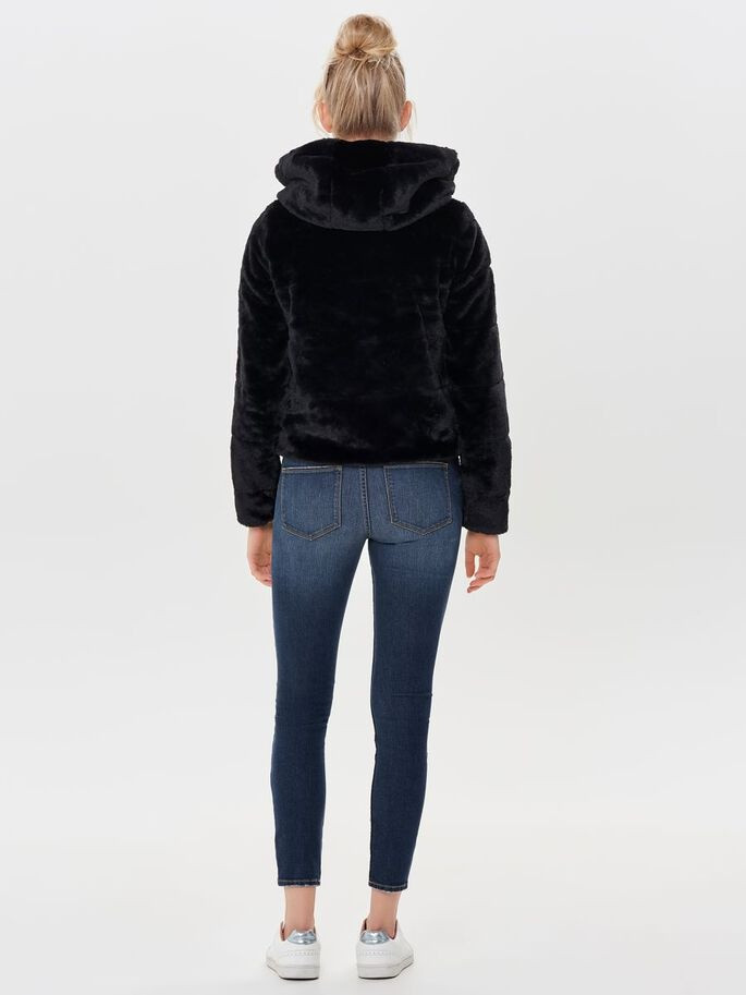 Куртка ONLCHRIS FUR HOODED JACKET CC OTW 15156560-Black ONLY M Чорний 15156560-Black