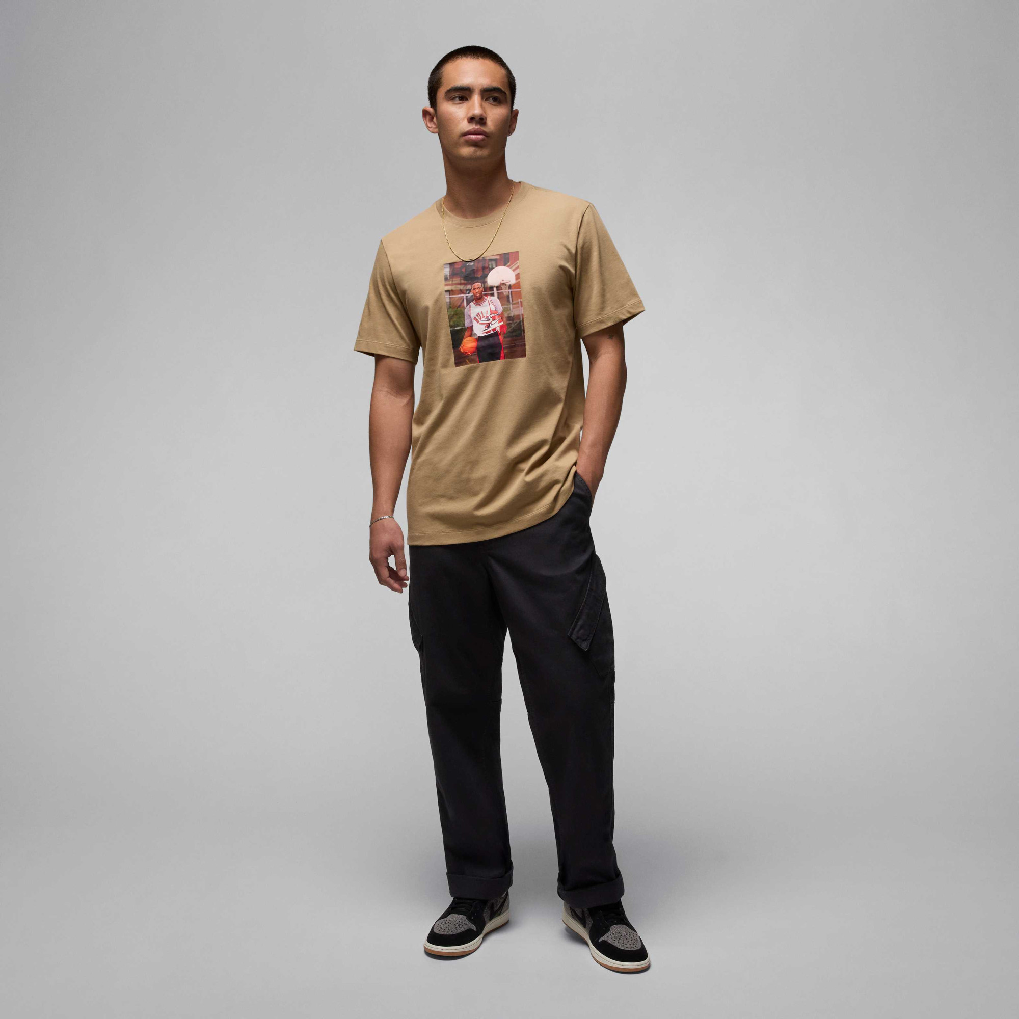 Футболка чоловіча Air Jordan Brand Photo Ss Crew Brown HJ2354-257