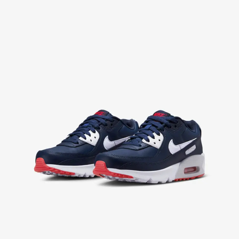 Кросівки дитячі Nike Air Max 90 Leather Obsidian Track Red Blue DV3607-400