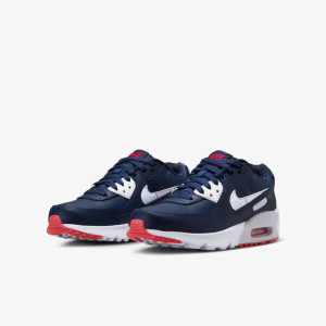 Кросівки дитячі Nike Air Max 90 Leather Obsidian Track Red Blue DV3607-400