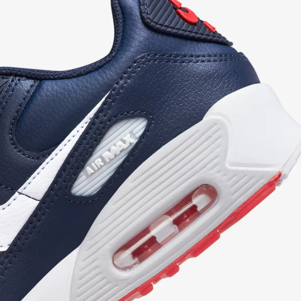 Кросівки дитячі Nike Air Max 90 Leather Obsidian Track Red Blue DV3607-400