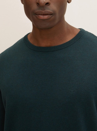 Кофта BASIC CREW NECK SWEATER 1027299-13159 Tom Tailor XXXL Зелений 1027299-13159
