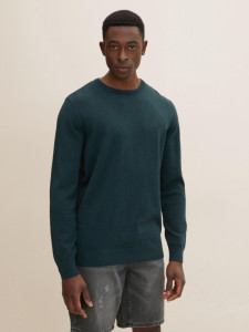 Кофта BASIC CREW NECK SWEATER 1027299-13159 Tom Tailor XXXL Зелений 1027299-13159