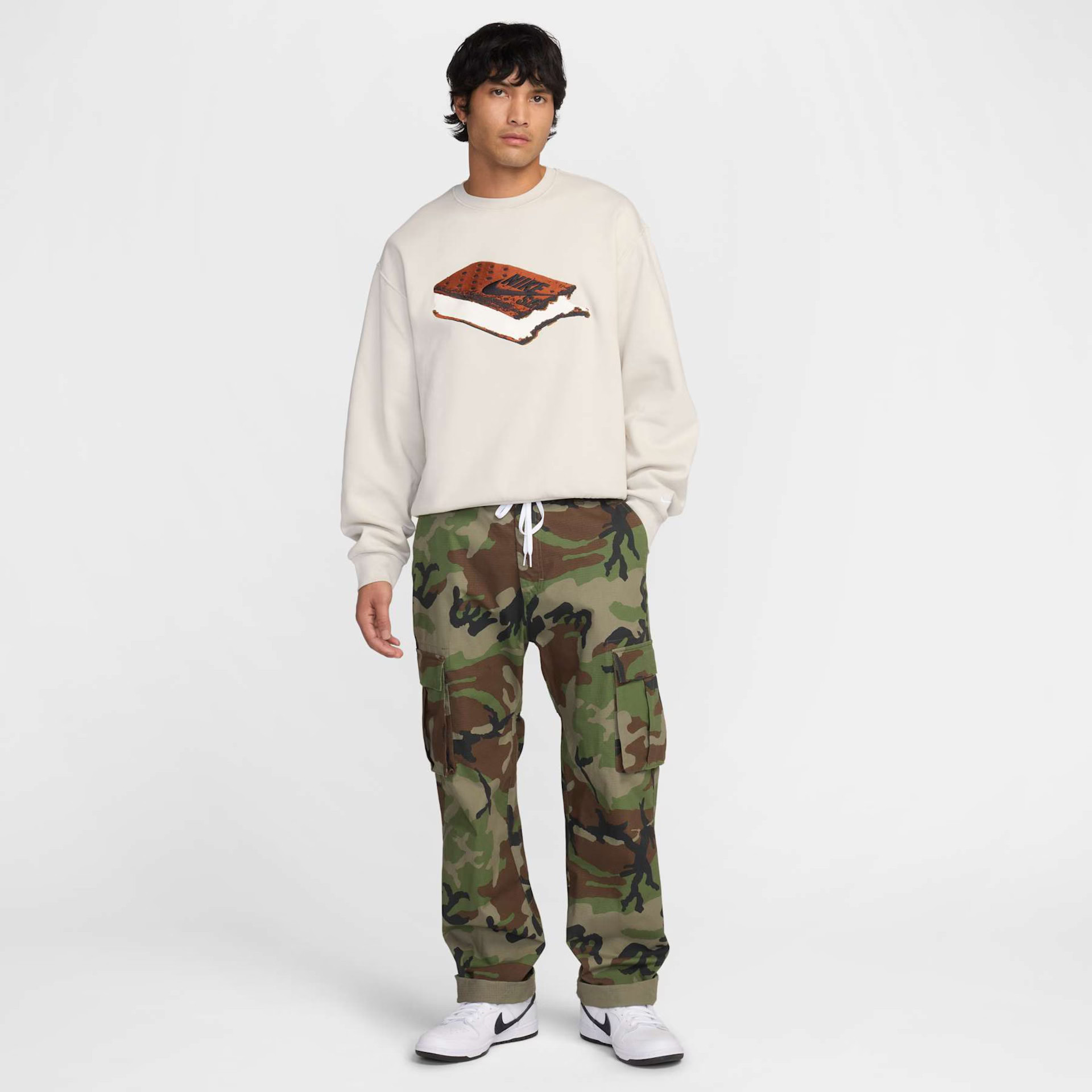 Світшот чоловічий Nike Sb Flc Crew Slider Beige HJ2894-072