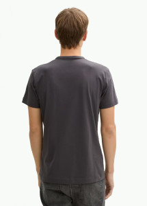 Футболка Slim fit T-shirt with stretch 1045626-10899 Tom Tailor L Темно-сірий 1045626-10899