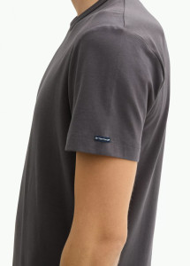 Футболка Slim fit T-shirt with stretch 1045626-10899 Tom Tailor L Темно-сірий 1045626-10899