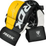 Рукавиці тренувальні RDX GRAPPLING GLOVES REX T6 PLUS чорний, жовтий, білий L (GGR-T6Y) GGR-T6Y