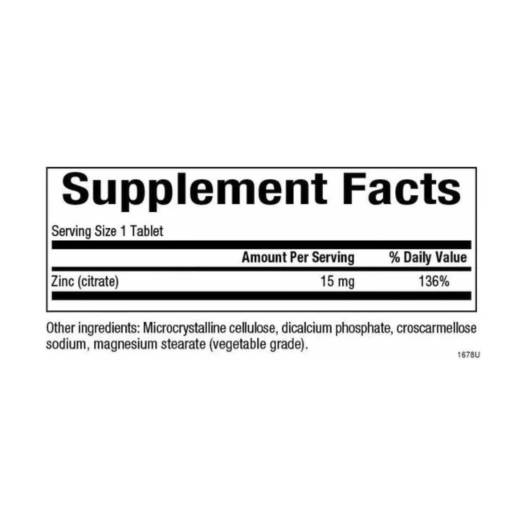 Таблетки Natural Factors Zinc Citrate 15mg - 90 tabs 2023-10-3825