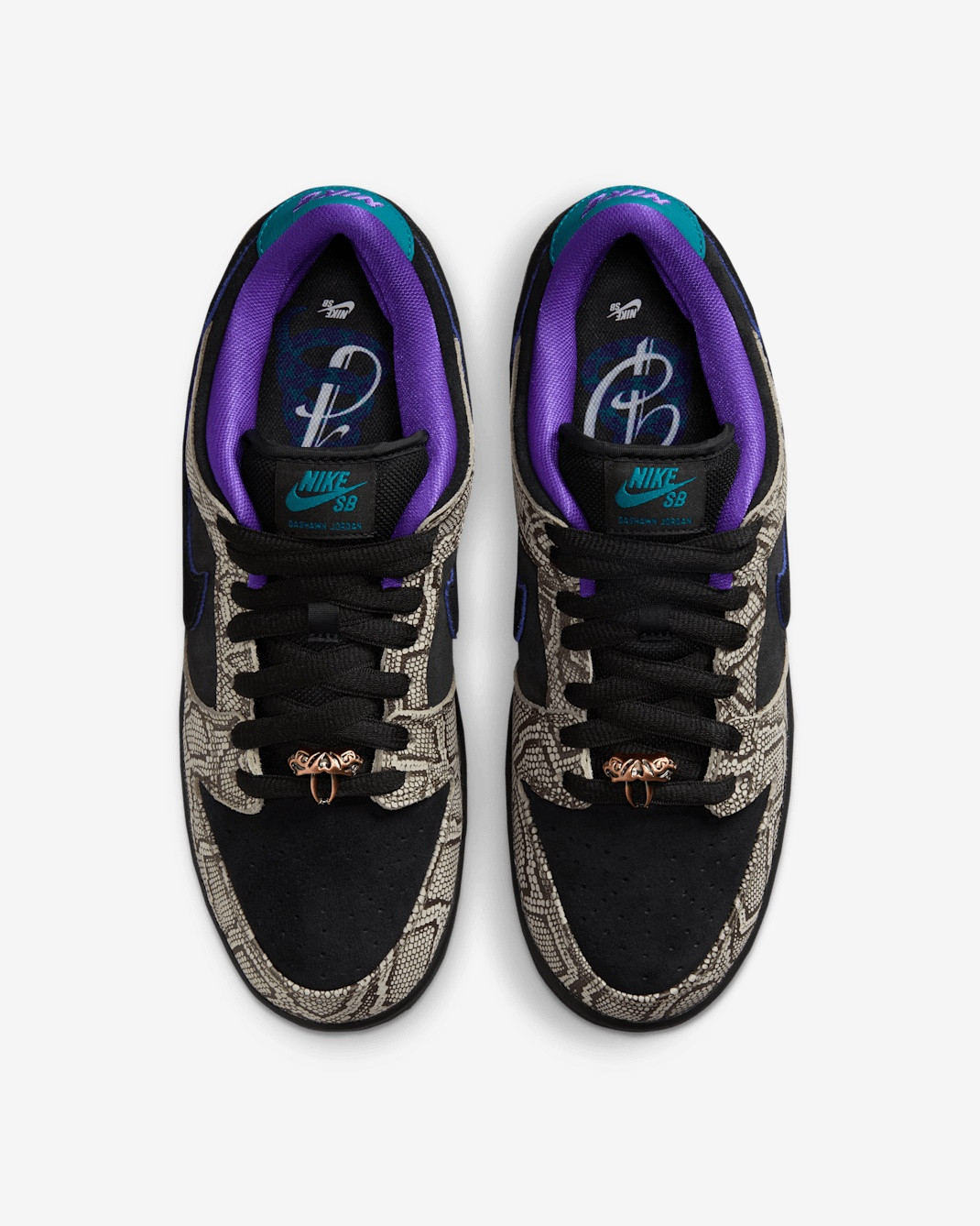 Кросівки Nike SB x Dashawn Jordan Dunk Low Black Bright Spruce IB6208-200
