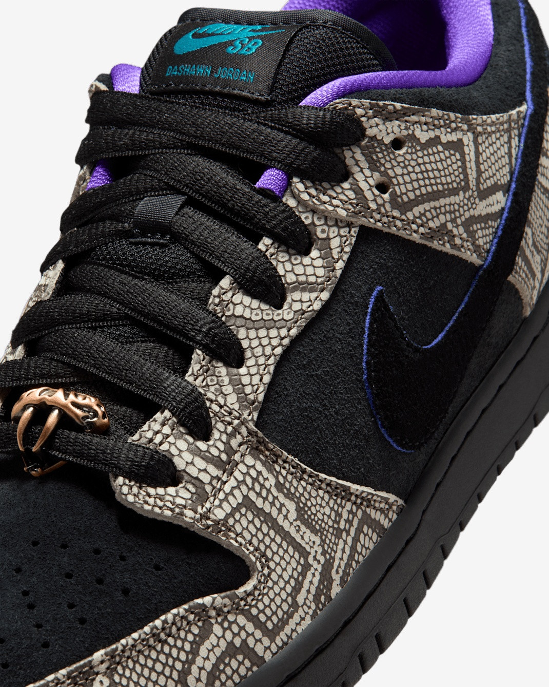 Кросівки Nike SB x Dashawn Jordan Dunk Low Black Bright Spruce IB6208-200