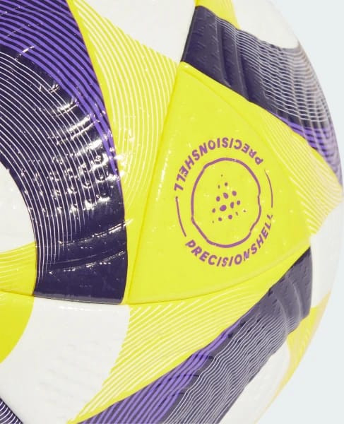 М'яч футбольний Adidas CNXT25 PRO білий, жовтий, фіолетовий Уні 5 JH1273