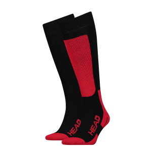 Шкарпетки гірськолижні Head UNISEX SKI KNEEHIGH 2PPK чорний, червоний Уні 35-38 791003001-118