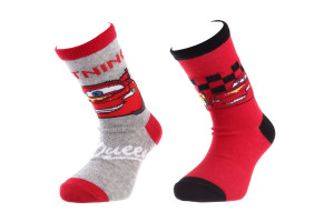 Шкарпетки CARS MC QUEEN + COUPE/LIGHTNING 2P червоний, сірий Діт 27-30, арт.83896715-4 83896715-4